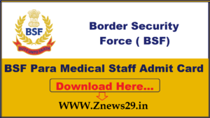BSF Para Medical Staff Admit Card