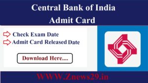 Central Bank of India Admit Card